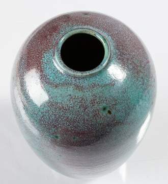 Ben Owen III Tall Chinese Blue Egg Vase
