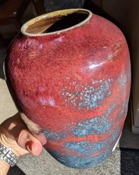 Jugtown Pottery Two Chinese Blue Pottery Vessels