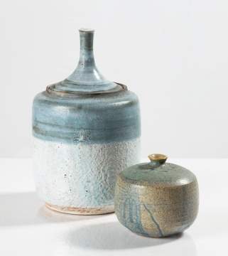 Frans Rudolf Wildenhain Covered Jar and Weed Pot
