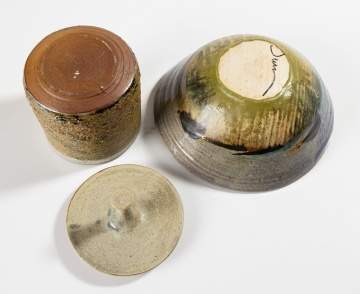 Nancy Jurs Covered Vessel and Bowl