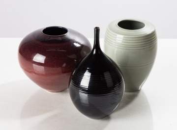Stephen Merritt Three Studio Pottery Vases