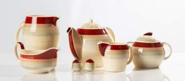 Susie Cooper (Susan Vera Cooper, O.B.E.) Group of Banded Tablewares