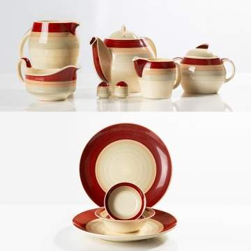 Susie Cooper (Susan Vera Cooper, O.B.E.) Group of Banded Tablewares