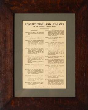 Roycroft Four Framed Items Relating to the Roycroft Concert and Cornet Bands