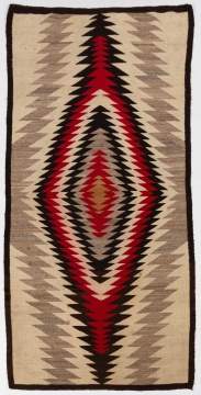 Navajo Weaving with a Serrated Diamond Medallion