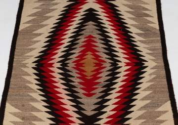 Navajo Weaving with a Serrated Diamond Medallion