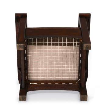 Gustav Stickley, A Rare Early Reverse-Tapered Bow-Arm Morris Chair, Model No. 336/2340