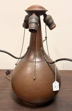 Dirk Van Erp Hammered Copper and Mica Table Lamp