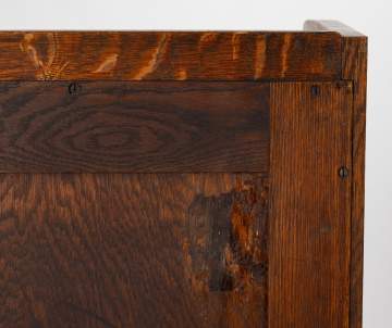 Gustav Stickley, A One Door Leaded Glass Music Cabinet, Model No. 70