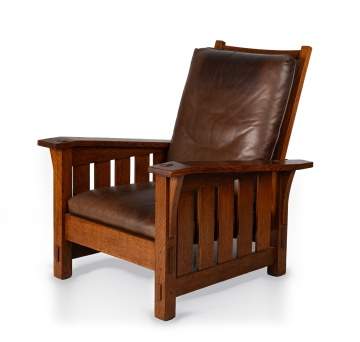 Gustav Stickley, A Drop-Arm Morris Chair, Model No. 369