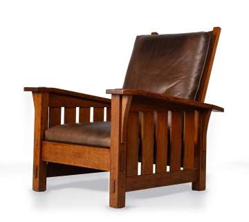 Gustav Stickley, A Drop-Arm Morris Chair, Model No. 369