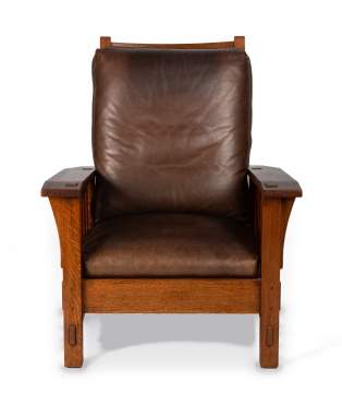 Gustav Stickley, A Drop-Arm Morris Chair, Model No. 369