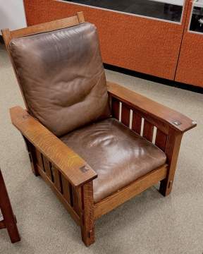 Gustav Stickley, A Drop-Arm Morris Chair, Model No. 369