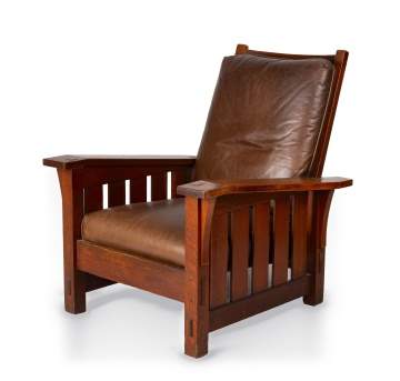 Gustav Stickley, A Drop-Arm Morris Chair, Model No. 369