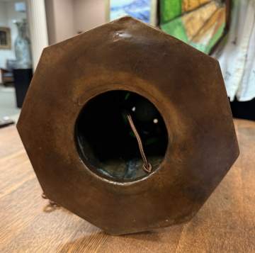 Charles P. Limbert, A Fine and Rare Copper and Slag Glass 'Lighthouse' Table Lamp