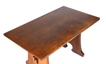 L. & J.G. Stickley, A Trestle Table, Model No. 599