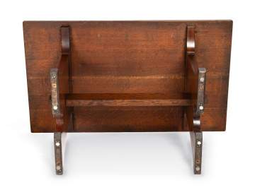 L. & J.G. Stickley, A Trestle Table, Model No. 599