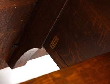 L. & J.G. Stickley, A Trestle Table, Model No. 599