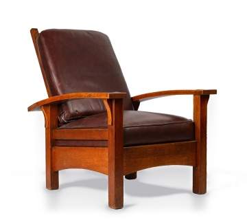 Gustav Stickley, A Bow-Arm Morris Chair, Model No. 336/2340