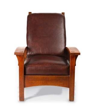 Gustav Stickley, A Bow-Arm Morris Chair, Model No. 336/2340