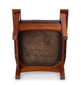 Gustav Stickley, A Bow-Arm Morris Chair, Model No. 336/2340