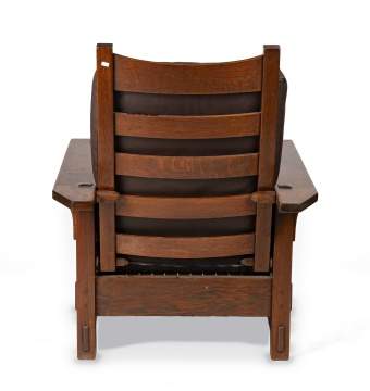 Gustav Stickley, An Early Flat-Arm Morris Chair, Model No. 2342