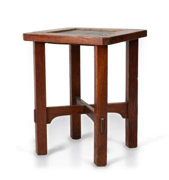 Gustav Stickley, A Tile-Top Plant Stand, Model No. 53-T