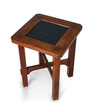 Gustav Stickley, A Tile-Top Plant Stand, Model No. 53-T