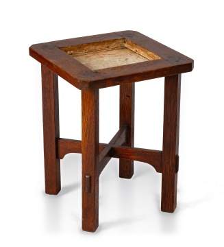 Gustav Stickley, A Tile-Top Plant Stand, Model No. 53-T