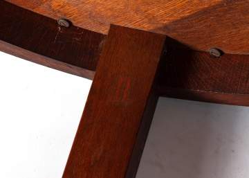 Gustav Stickley, A Round Center Table, Model No. 646
