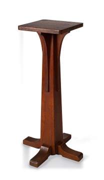 L. & J.G. Stickley, A Square-Top Pedestal Plant Stand, Model No. 27