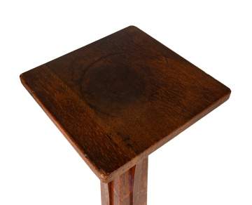 L. & J.G. Stickley, A Tall Square-Top Pedestal Plant Stand, Model No. 28