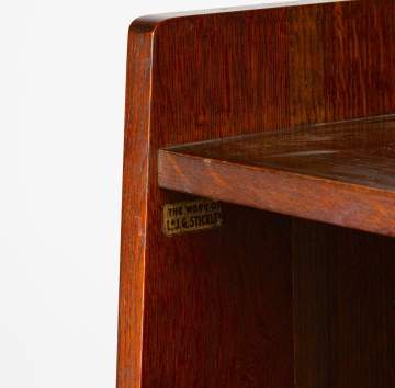 L. & J.G. Stickley, A Slab-Sided Magazine Pedestal, Model No. 47