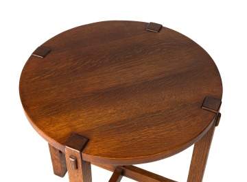 Gustav Stickley, A Tea Table with Keyed Stretchers, Model No. 605