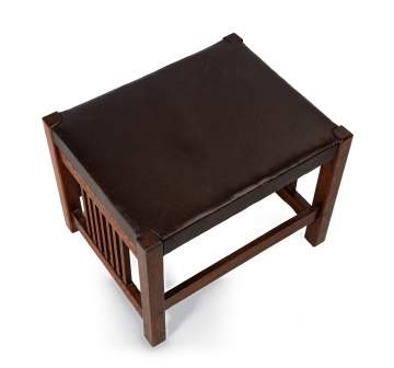 Gustav Stickley, A Spindle Stool, Model No. 395