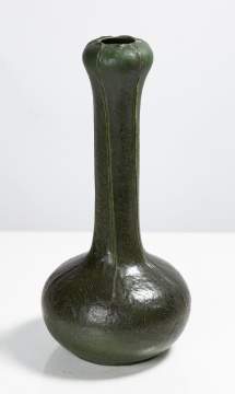 Grueby Pottery Matte Green Gourd-Form Vase