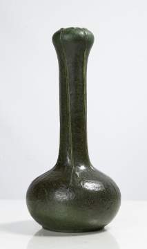 Grueby Pottery Matte Green Gourd-Form Vase