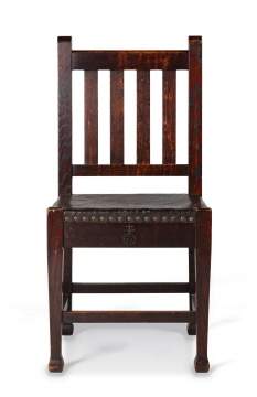 Roycroft, An Oak Slat-Back Side Chair