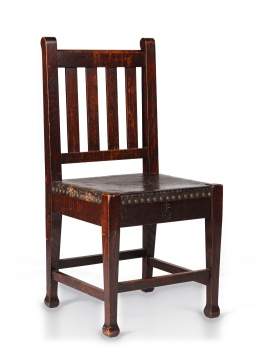 Roycroft, An Oak Slat-Back Side Chair