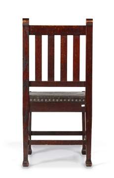 Roycroft, An Oak Slat-Back Side Chair
