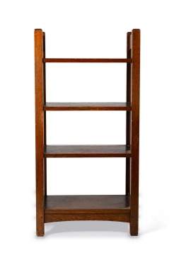 L. & J.G. Stickley, A Slat-Sided Magazine Pedestal, Model No. 46