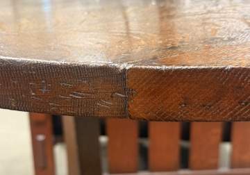 Gustav Stickley, A Round Oak Lamp Table, Model No. 644