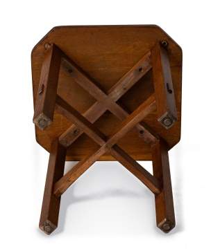 Gustav Stickley, An Oak Tabouret with Cut-Cornered Top