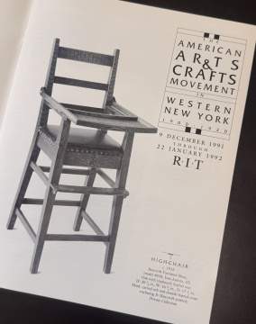 Roycroft, A Carved Oak Child's High Chair