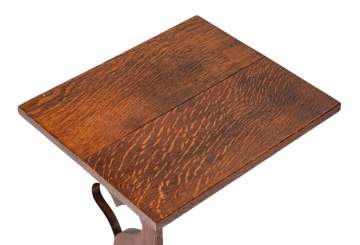 Attributed to L. & J.G. Stickley, An Oak Tabouret with Heart Cut-Outs