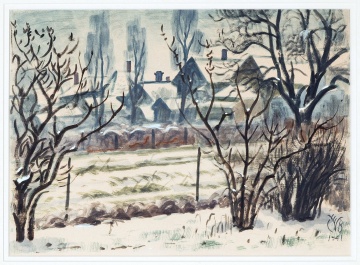 Charles Ephraim Burchfield (American, 1893-1967) Winter Scene