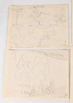 Five Charles Ephraim Burchfield (American, 1893-1967) Studies