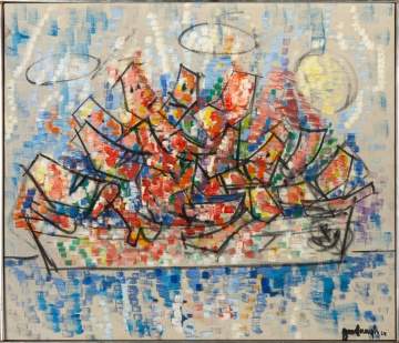 Robert Goodnough (American, 1917-2010) "Happy Boat Trip"