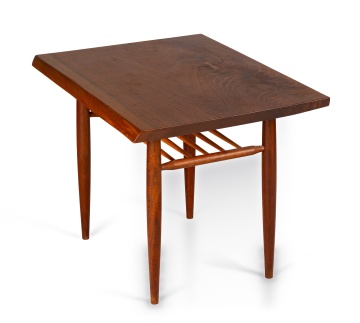 George Nakashima (American, 1905-1990) End Table with Shelf