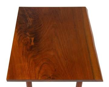 George Nakashima (American, 1905-1990) End Table with Shelf